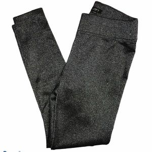 Loft metallic black pull on leggings Size S